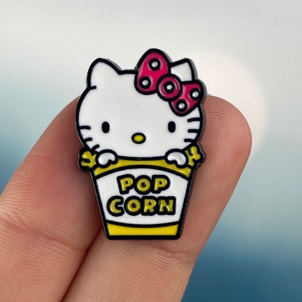 Hello Kitty Pop Corn Enamel Pin/ Brooch Lapel
